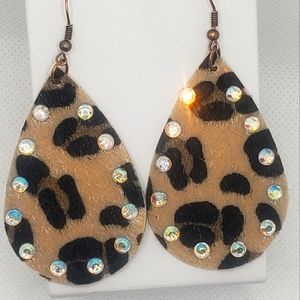 Leopard print earrings
